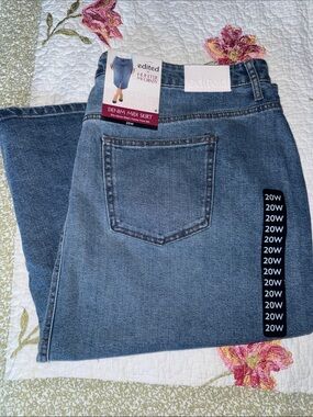 Edited X Hunter McGrady colab Women's Denim Midi Skirt